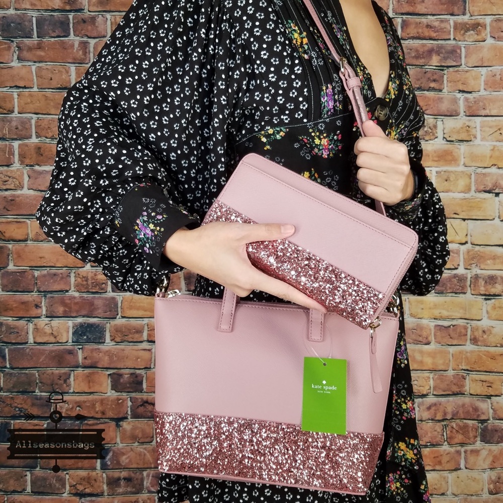 Kate spade Ina Greta Satchel & Wallet Dusty Peony